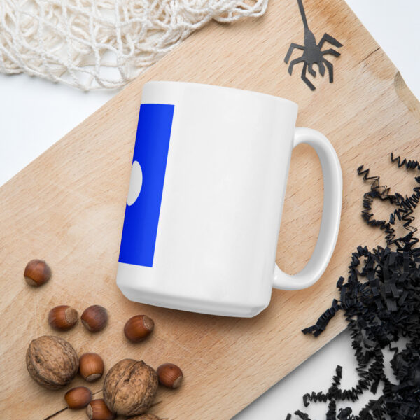 White glossy mug